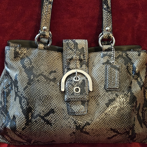 Coach Snakeskin Patterned Women's Bag - Picture 2 of 14